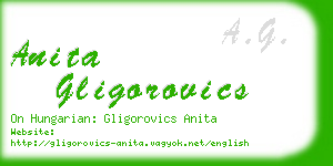 anita gligorovics business card